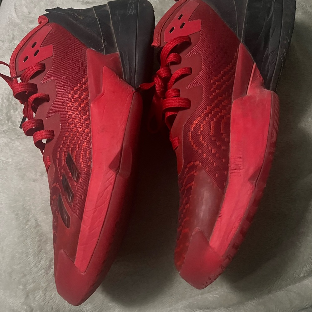 Red and Black Athletic Shoes
